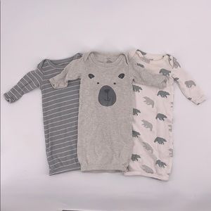 NWOT Organic Cotton Sleeper Gown Set